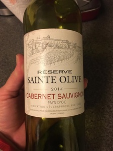 Les Vignerons De La Mediterranee Reserve Sainte Olive Cabernet Sauvignon 2014